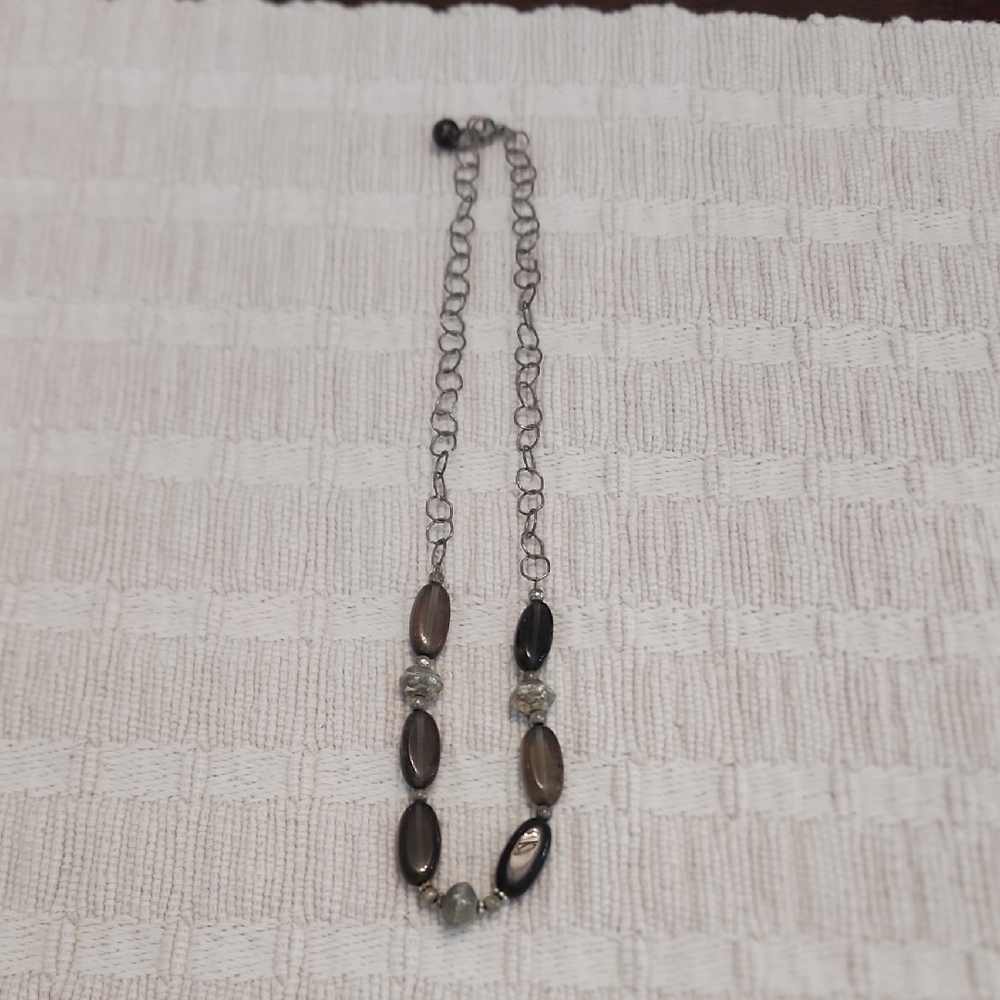 Smoky Quartz And Sterling Silver Handmade Necklace